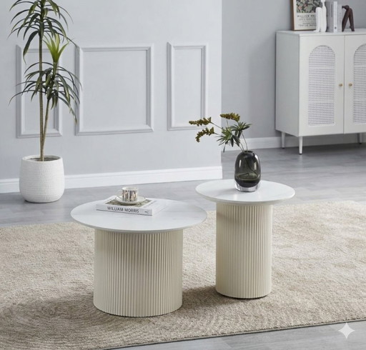 Set di tavolini da caffè impilabili POLPO