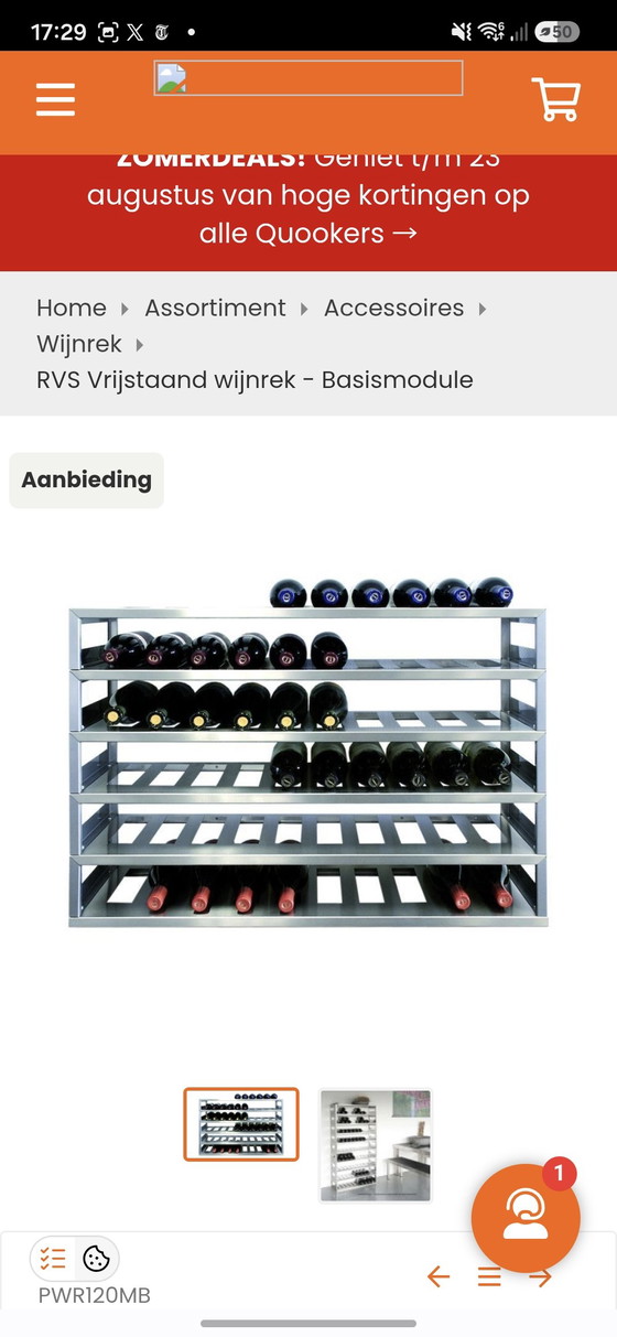 casier à vin industriel en acier inoxydable – Range-bouteilles, rvs (photo 4 of 5)