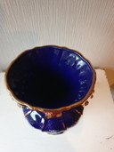 Exklusive italienische Keramikvase – kobaltblau, 37 cm