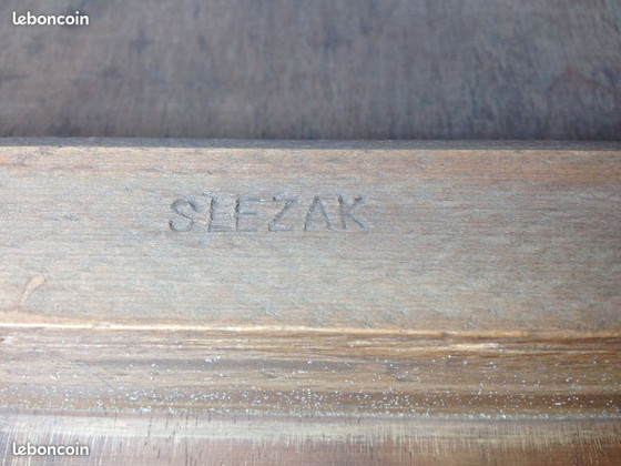Image 1 of Rare Slezak Club Chair in Solid Walnut, Art Deco Period