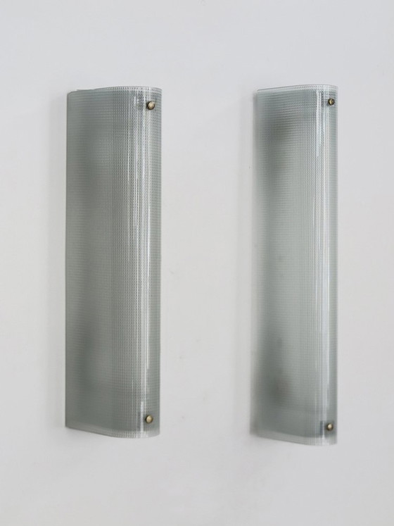 Glass Wall lights, Italy, 1950s, set of 2 – Metal (photo 7 of 14)