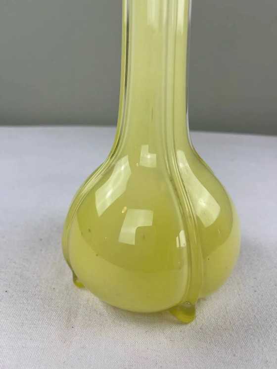 Yellow corolla vase – Crystal, Glass, Retro (photo 5 of 8)