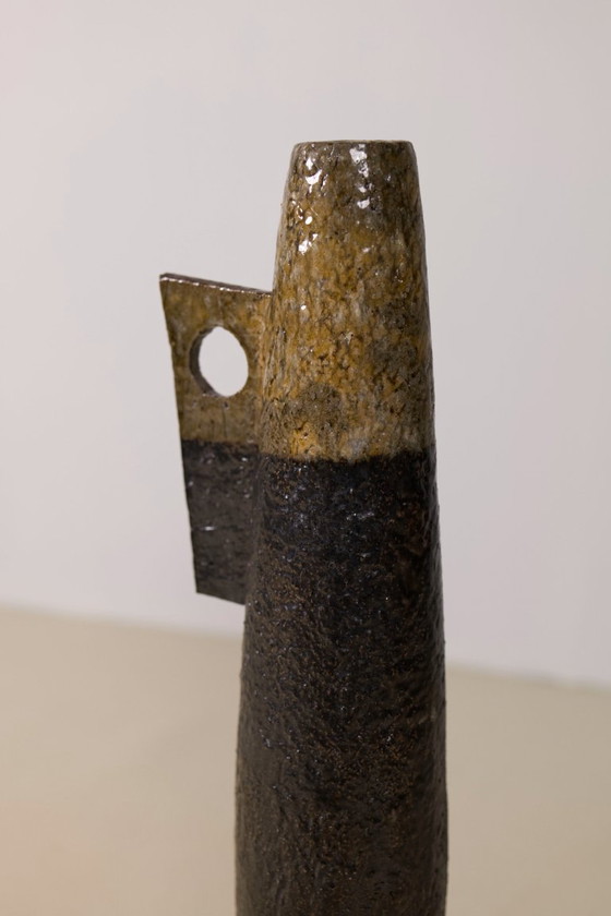 Image 1 of Large French Modernist Stoneware Vase