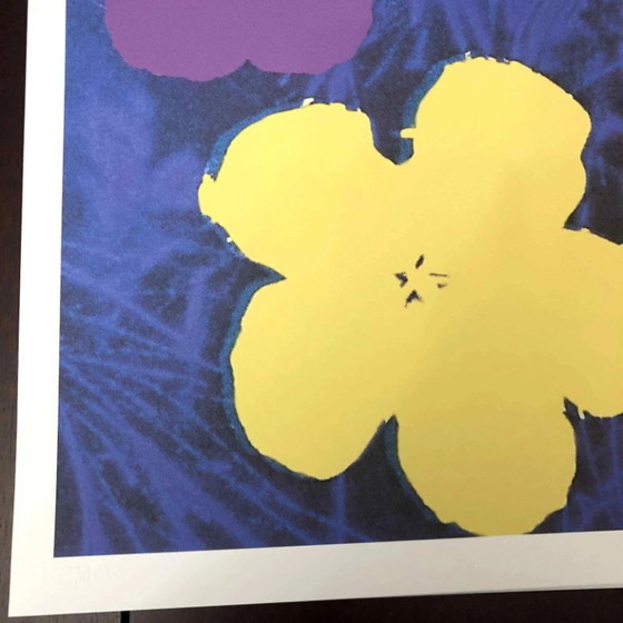 Lithografie "Poppy Flowers" uit de jaren 1990, geïnspireerd op Andy Warhol. – Litho's & Zeefdrukken, Paper (photo 8 of 11)