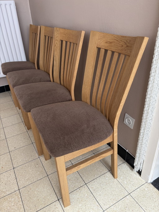 Beautiful set of 4 solid oak dining chairs – eetkamerstoelen, Other (photo 2 of 5)