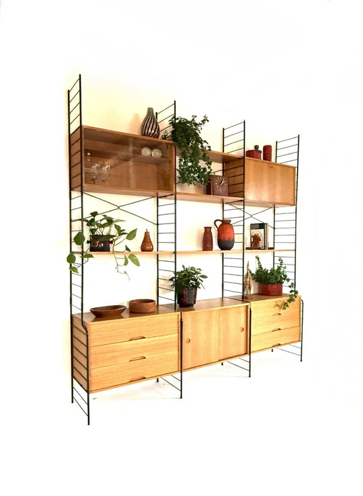Sistema modular de pared independiente Vintage XL, WHB '60 – wandkast, Glass, Wood (photo 2 of 13)