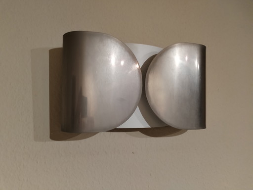 Mid Century: Original FLOS Foglio Wandleuchte, Schwarz-Nickel 1965