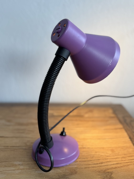 Lampe de bureau vintage violette 70s/80s