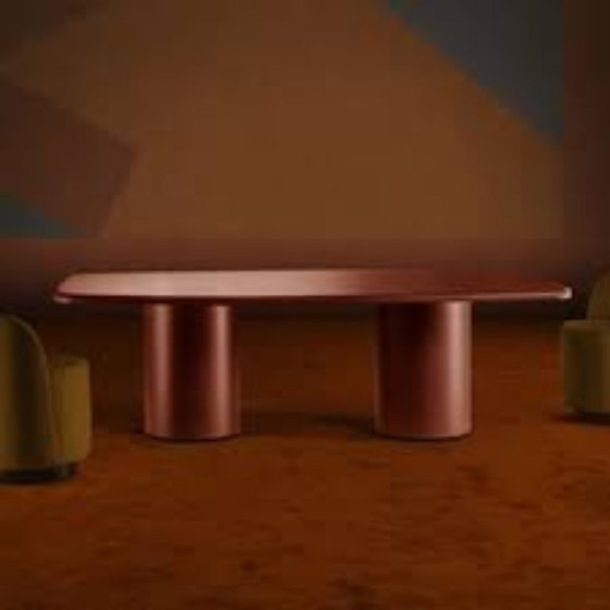 Image 1 of Gio Pagani Tafel – Capsulecollectie 'Een dag uit het leven' | Mat gelakt hout met krijtafwerking | Showroommodel