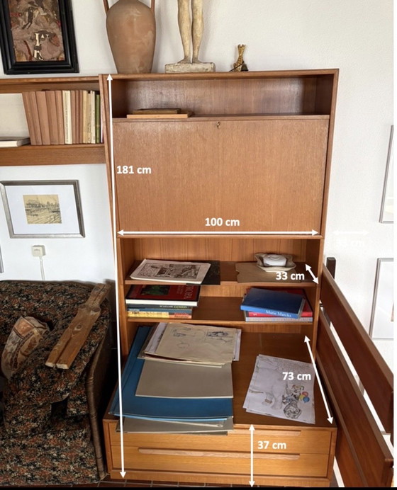 Image 1 of Parete attrezzata in legno di teak