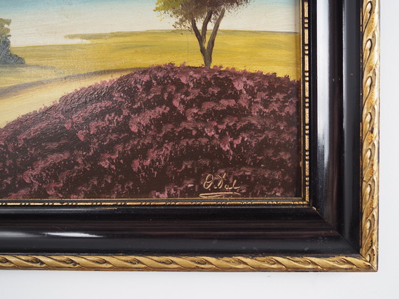 Image 1 of Tableau "La cabane au bord de la mer", design scandinave, années 1970