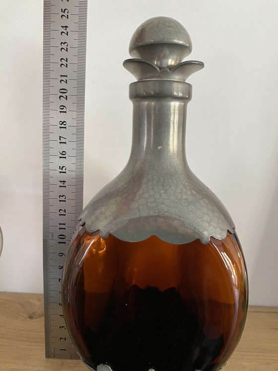 Image 1 of Vintage Pewter Daalderop Bottle from Royal Holland