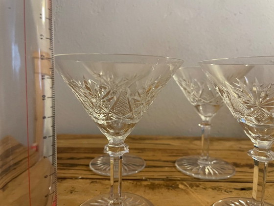 Image 1 of 4 Martini Val Saint Lambert Crystal Belgian Eurydice Art Deco