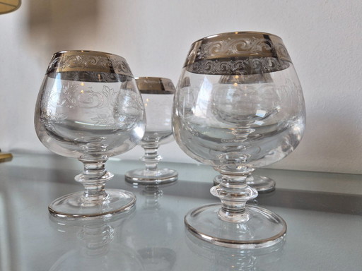 Copas de coñac antiguas de Murano Medici