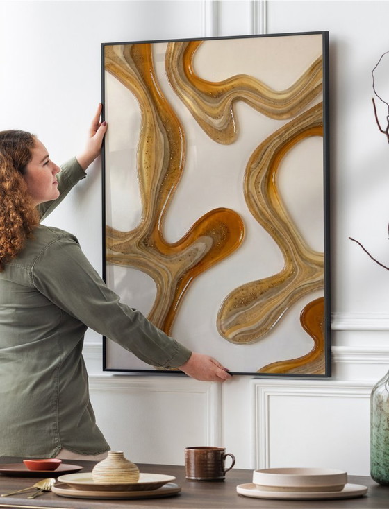 Image 1 of Acrylic Glass Artwork - 180x120 cm - Desert Amber (Ori, 1983)
