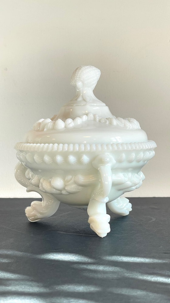 Image 1 of Vintage opaline glass candy dish