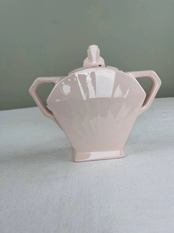 Art Deco rosa Zuckerdose – Geschirr, Porcelain (photo 7 of 9)