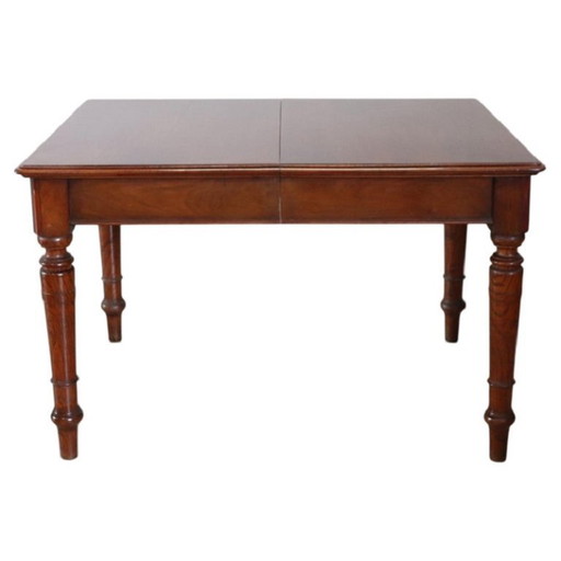 Extendable Dining Table in Walnut and Oak Wood, Italy Early 20th Century – eettafels