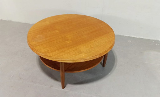 Table basse ronde Mid Century