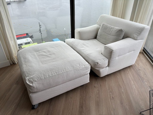 Fauteuil et repose-pieds Linteloo