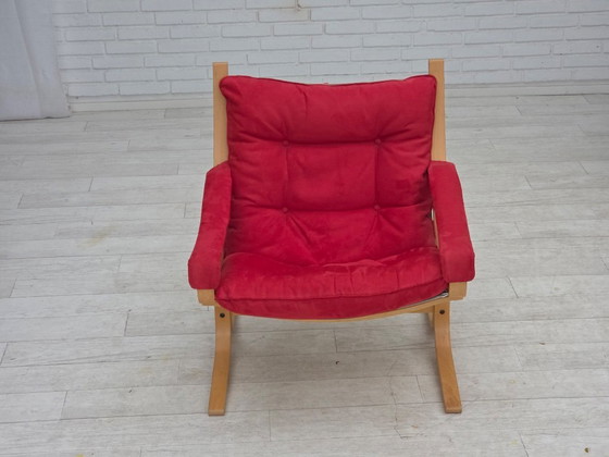 Image 1 of 1970s, Norwegian design by Ingmar Relling, model "Siesta", set of 2 chairs with footstool.