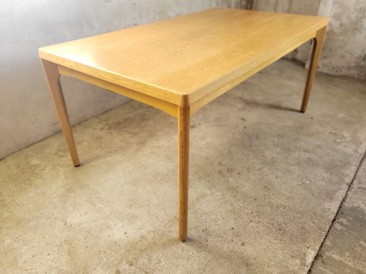 Vintage oak dining table by Henning Kjaernulf for Vejle