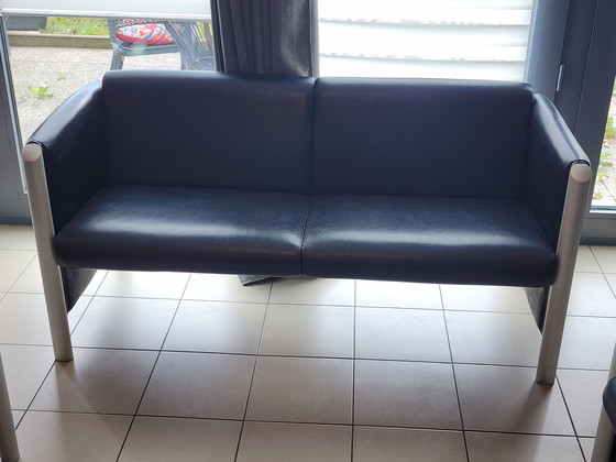 Image 1 of Wilkhahn 830 van Klaus Franck & Werner Sauer - 2-zitsbank + 2 fauteuils (voormalig Europees Parlement)