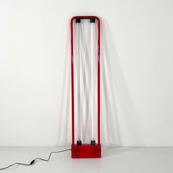 Image 1 of Red Double Neon Lamp by Gian N. Gigante for Zerbetto, 1980s