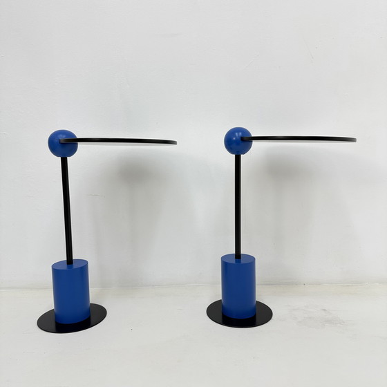 Image 1 of Pair of side table Edward Geluk for Arco – 1980’s ‘Piccolo’ postmodern Memphis style – Dutch design