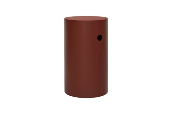 Image 1 of Table d'appoint piédestal Hem Hide, brun rougeâtre. Neuve dans sa boîte.