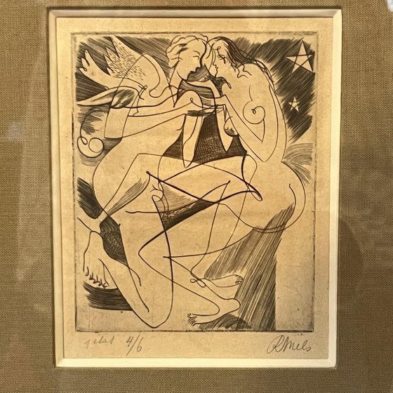 René Mels (Meulemans), Compositions, Gravures, 1945, Lot de 3 – Tirages d'art, Paper (photo 4 of 13)