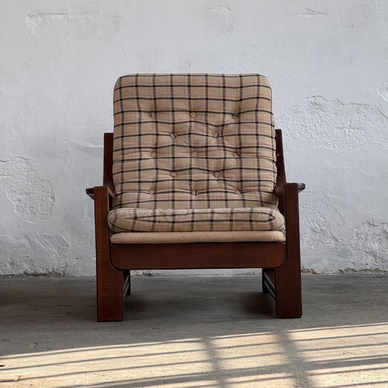 Image 1 of Salotto vintage con tavolino da caffè e motivo scozzese ungherese, anni '70