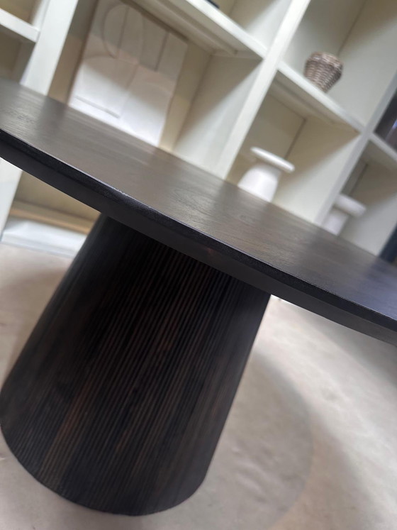 Image 1 of Dining table round japandi 120cm brown Mango wood
