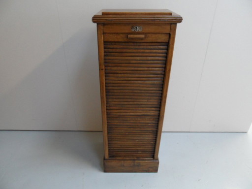 Vintage Rollladenschrank mit Schreibtisch – opbergkast, Wood