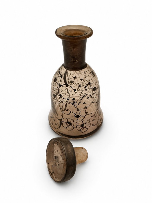 Rosolio-Set, bestehend aus einer Karaffe mit Stöpsel und vier Gläsern – glazen karaffen, Glass (photo 2 of 5)