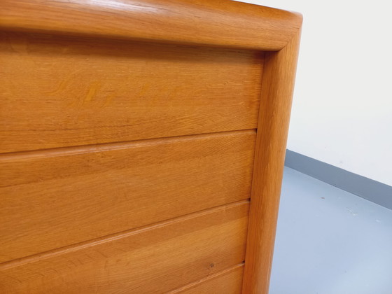 Image 1 of Large Double-Sided Vintage 70's Oak Executive Desk