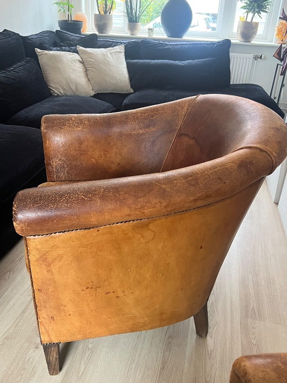 2x Sheepskin Club Armchairs – Nico van oorschot amsterdam, Leather (photo 6 of 14)