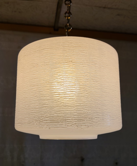 Suspension Vintage en Laiton et Verre - Mid. XXeme – Glass (photo 7 of 8)