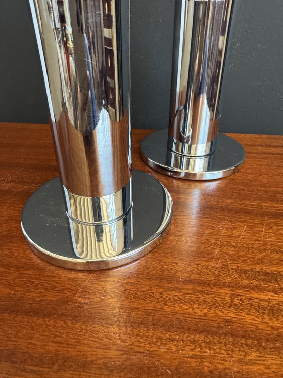 Image 1 of Chromen buislampen in Space Age-stijl