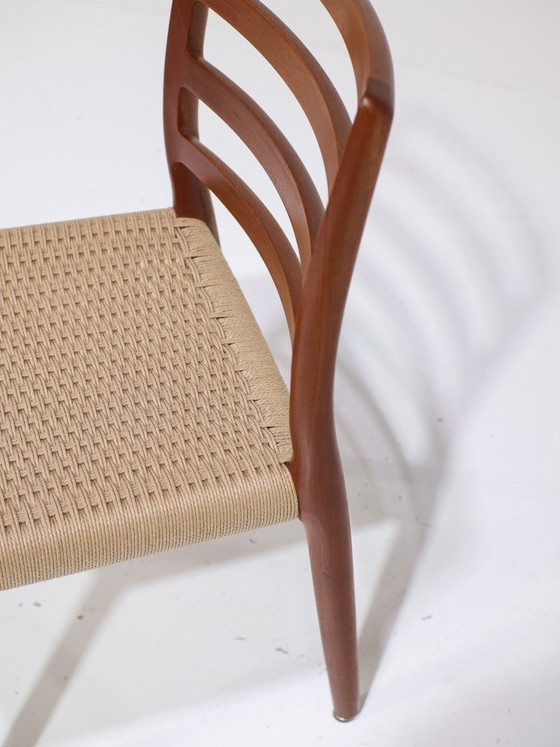 Image 1 of 6 chaises de salle à manger N.O. Møller modèle 85 en teck vintage