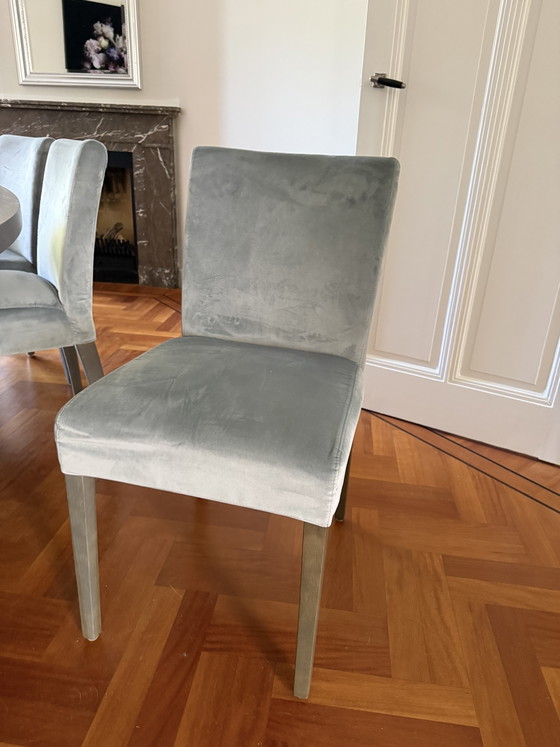 8 X Eetkamerstoelen Velours Byron & Jones – Velvet, Wood (photo 2 of 5)