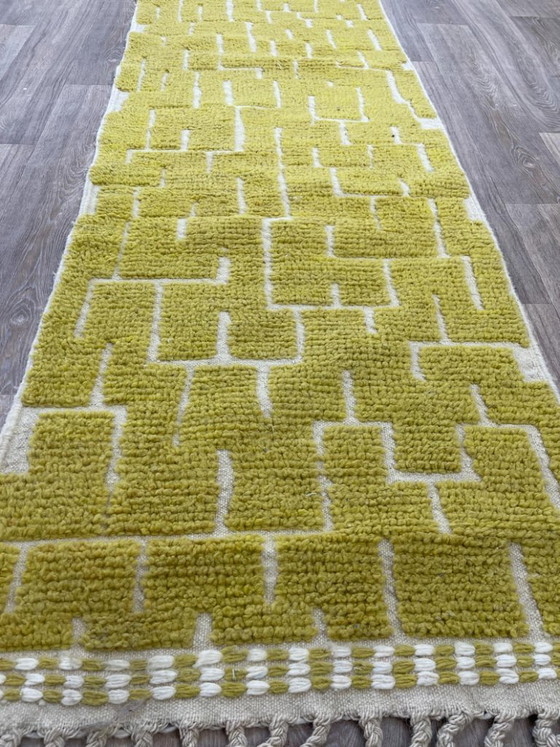 Image 1 of Handgefertigter Läuferteppich 300 cm x 70 cm