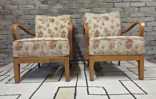 Paire de fauteuils vintage scandinaves années 60-70'