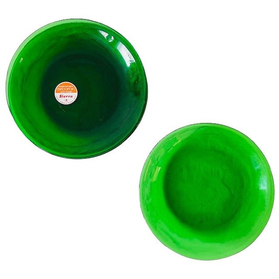 Image 1 of Set da colazione vintage in vetro verde Arcoroc Sierra anni '60