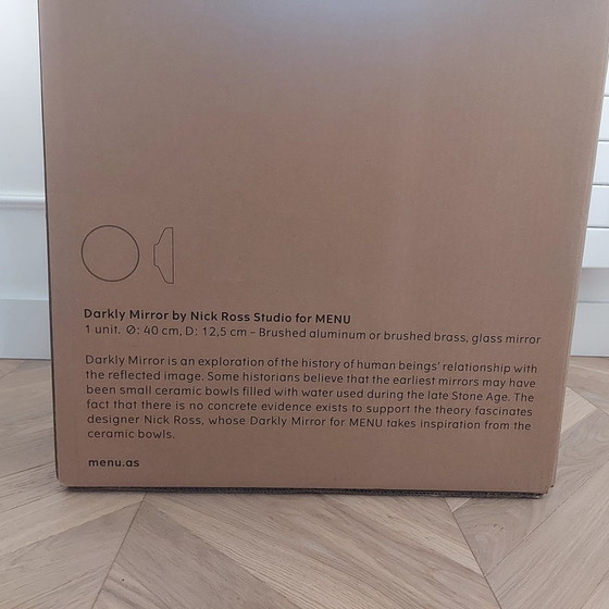 Image 1 of Rare design mirror "Darkly" by Menu/Audo C. - Nick Ross (OVP)