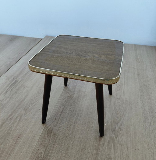 Table à plantes des années 1950 avec motif en bois