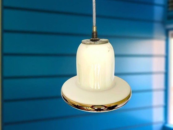 Image 1 of Hanglamp van Deens modern opaline glas uit 1960