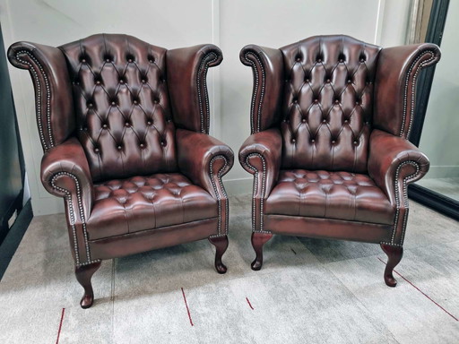 2x Sillones Chesterfield Sillones orejeros