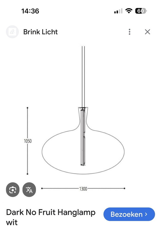 Image 1 of 2 lámparas XXL oscuras sin fruta - Anthony Duffeleer