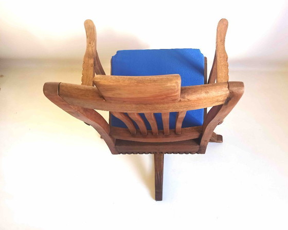 Image 1 of Sedia da barbiere anno 1900 in teak massello